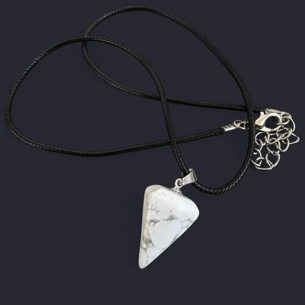 Magnesite Pyramid Pendant Necklace